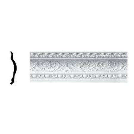 DWELLINGDESIGNS 9.88 in. H x 10.62 in. P x 14.50 in. F x 96 in. L Hillsborough Rococo Crown Moulding DW281168